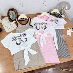V560-Váy body kẻ kèm áo Kitty (12.35kg)