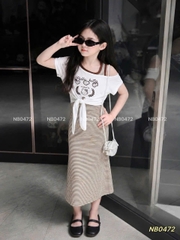 V560-Váy body kẻ kèm áo Kitty (12.35kg)