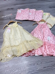 V455-Váy đũi tơ cổ yếm trái tim (15.20kg)