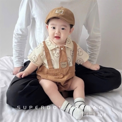 BD079-Body suit cà vạt nâu (04.11.059)