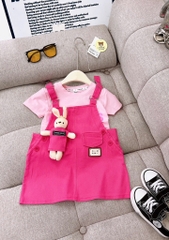 G335-Set yếm váy baby three 20S1-10