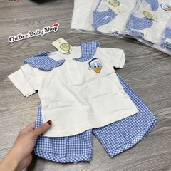 G899-Bộ cộc cotton Vịt caro thuỷ thủ (08.20kg)