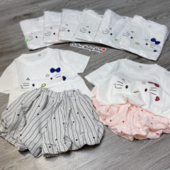 G897-Bộ cộc cotton Kitty quần bí (15.20kg)
