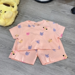 G538-Bộ cotton gấu hồng in rơi (10.24.428)