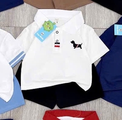 T440-Bộ cotton cổ bẻ chó thêu (08.18.250)