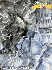 K171-Áo khoác jean xanh túi Wear