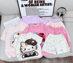 G809-Bộ cotton loang đùi bé gái (15.35kg)