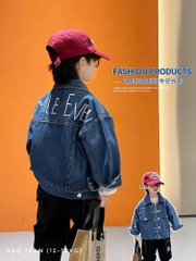 K172-Áo khoác jean xanh đậm Kiss Me
