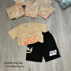 T404-Bộ cotton cộc tay be số 22 nhí (10.18.270)