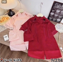 G746-Áo dài gấm 2 nơ kèm túi (10.28kg)