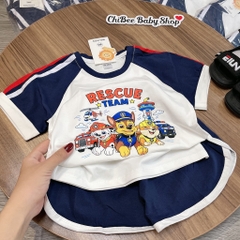 T756-Bộ cộc cotton phối chó cứu hộ (11.30kg)