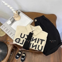 T070-Set sơ mi cà vạt bé trai