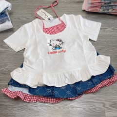 G582-Set áo Kitty caro cv jean (20.30.595)