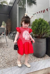 V242-Váy phối đỏ kèm Baby Three (10.20.173)