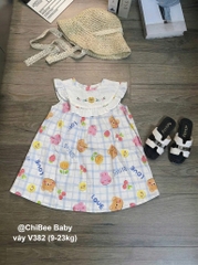 V382-Váy SN thô hàn OP gấu caro xanh (09.23kg)