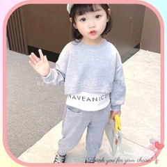 Set bộ dài tay cho bé gái đi chơi đi tiệc kiểu Hàn Quốc hàng thiết kế (size 8-18kg) [Ảnh Thật] BEEKIDS268-BG004