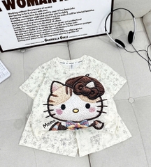 G809-Bộ cotton loang đùi bé gái (15.35kg)