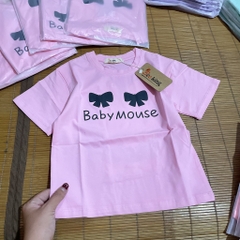 A421-Áo cộc cotton bé nơ hồng (11.24kg)