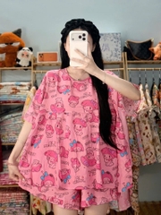 N073-Pijama Đùi Tole Lanh Thái (45-65kg)