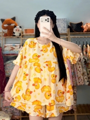 N073-Pijama Đùi Tole Lanh Thái (45-65kg)