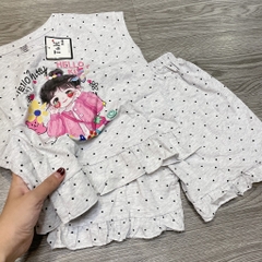 G893-Bộ cotton SN bé Hello bi xám (16.22kg)