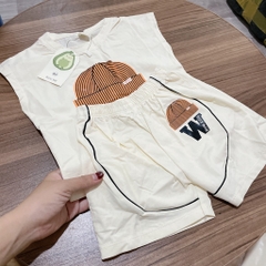 T723-Bộ cotton SN chữ W kem (08.16kg)