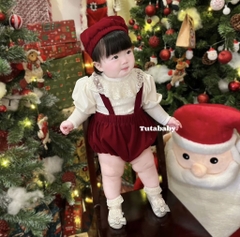 BD148-Set 3 món yếm nhung đỏ (03.10kg)