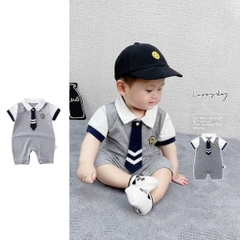BD110-Body suit đùi công tử cà vạt xám S90