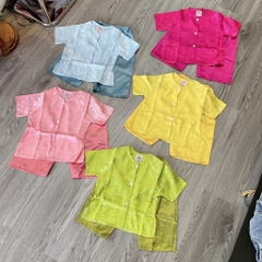 B470-Bộ bà ba gấm trơn 2 túi S1/12 (08.14kg)