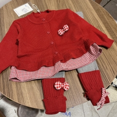 BD160-Set áo len đỏ quần ôm xám (06.14kg)