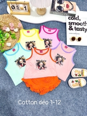 B533-Bộ ba lỗ bé gái cotton dẻo S1/12 (08.16kg)