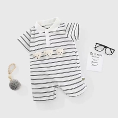 BD113-Body suit đùi kẻ đính gấu nổi S80