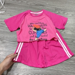 G878-Bộ cộc cotton bé chữ hồng (19.28kg)