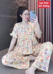 N052-Pijama 40-60kg Cộc Dài Lụa Thái