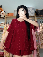 N073-Pijama Đùi Tole Lanh Thái (45-65kg)