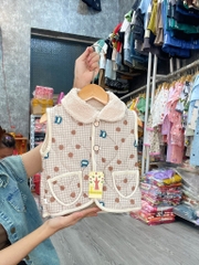 K048-Áo gile phao chần viền hàn quốc