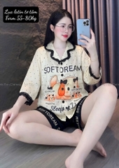 N038-Pijama Bigsize Cộc Latin 3D 2 túi