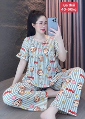N052-Pijama 40-60kg Cộc Dài Lụa Thái