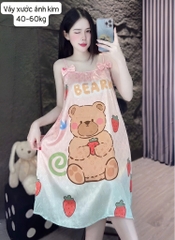 N059-Váy lụa xước 2 nơ 40-60kg