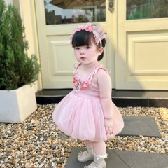 BD104-Body suit 2 dây váy bí hồng (03.12.993)