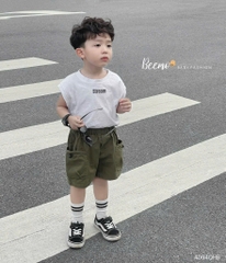 Q167-Quần đùi kaki 2 túi bé trai (07.17.343)