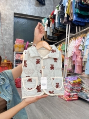 K048-Áo gile phao chần viền hàn quốc