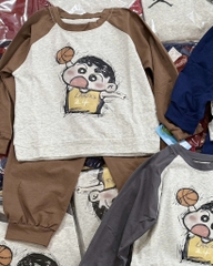 T487-Bộ dài cotton Shin nâu (22.32.576)