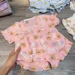 B519-Bộ pijama gấu cổ ren 2 túi (10.18kg)