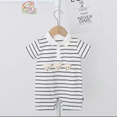 BD113-Body suit đùi kẻ đính gấu nổi S80