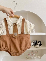 BD079-Body suit cà vạt nâu (04.11.059)