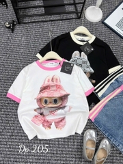 G266-Set áo cotton quần jean đùi labubu