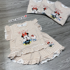 G892-Bộ cotton SN Mickey kẻ nâu (10.18kg)