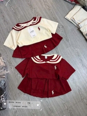 G525-Set áo kem cổ sen cv ngựa đỏ (08.28.6873)