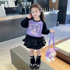 G274-Set áo sweater nỉ bông cv kuromi tím